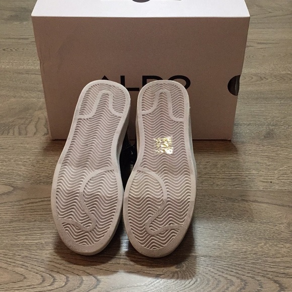 Boys Sz 1/2 Aldo Thelawet Blk Tan high top sneaker - Picture 10 of 14